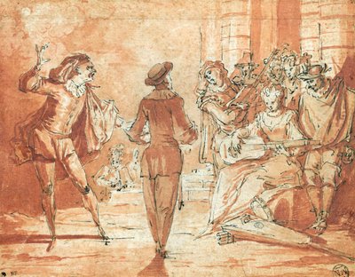 Scena teatrale da Claude Gillot